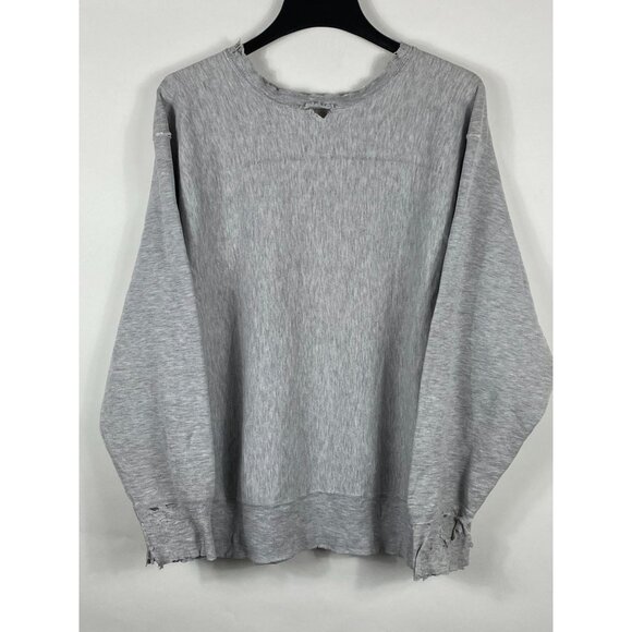 Unbranded Other - Vintage Unbranded Plain Crewneck Pullover Sweatshirt Gray Distressed E613